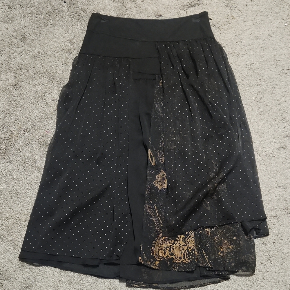 Elegant Black & Gold Women's Skirt